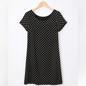 Worthington petite women's polka lined polka dot dress size 8 petite back zip.